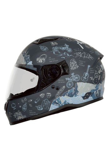 SOL SF-7 探險者_消光灰/藍 全罩式安全帽