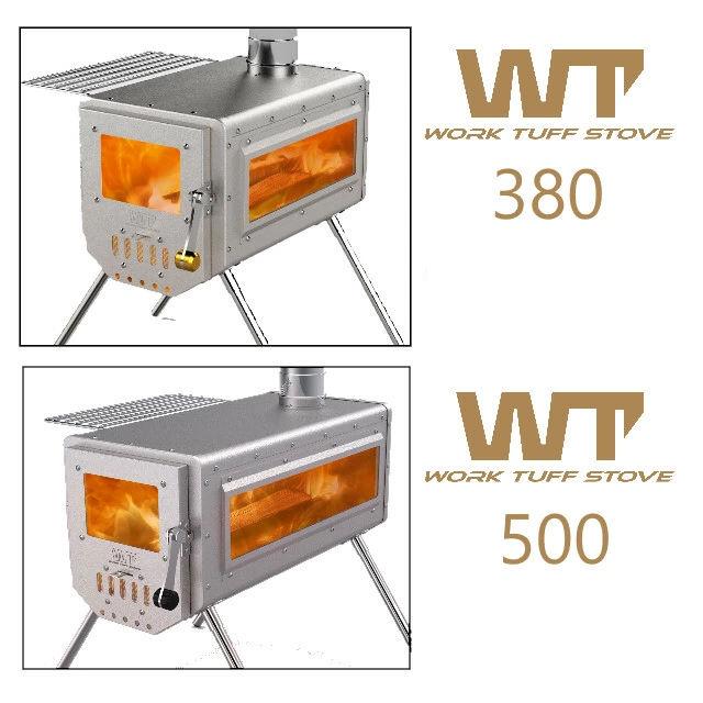 ワークタフストーブ380 両面ガラス WORK TUFFSTOVE380 薪ストーブ キャンプストーブ 冬キャンプ テントストーブ おしゃれ 大型窓ガラス 炎が見える 収納袋付