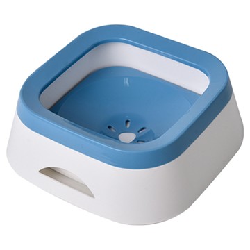 Truly House寵物車載不濕嘴漂浮水碗1L 防灑防漏 四件組  藍色  1組