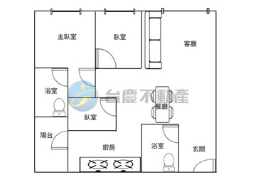水湳中央公園遠雄純寓3房雙平車｜台中市西屯區逢大路