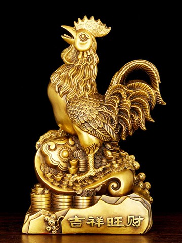 卓弘銅雞擺件大號銅雞金雞公雞元寶雞家居客廳裝飾工藝品