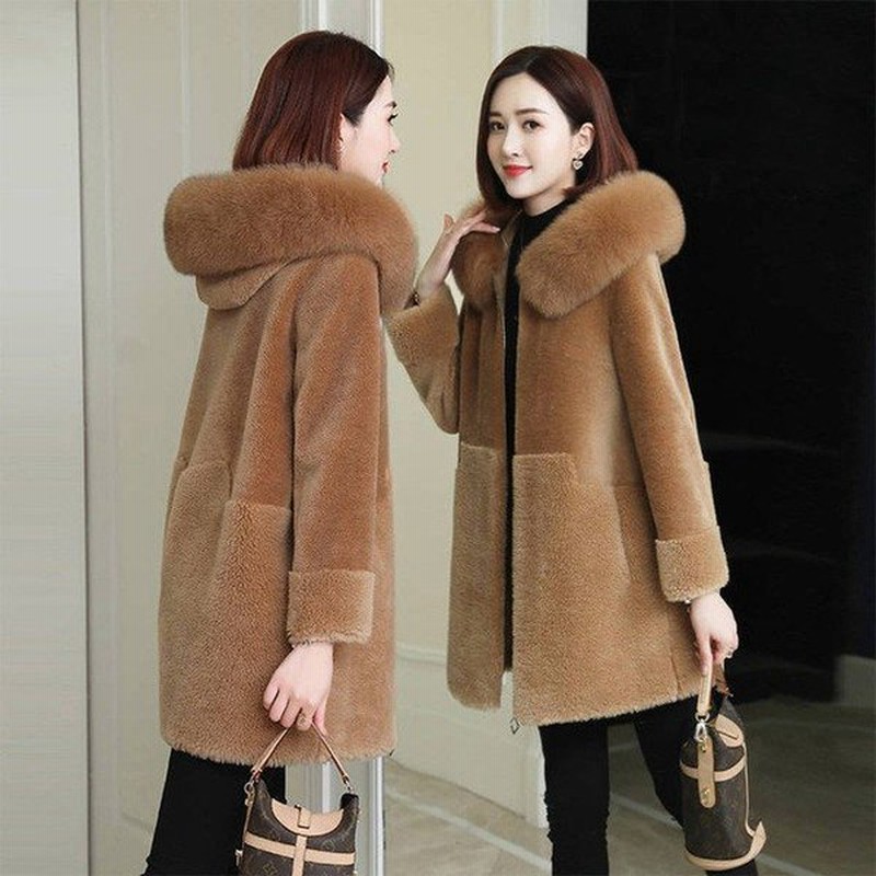人気 ファーコート レディース フェイクファー アウター フード付き ロングコート ファー 毛皮コート 冬 暖かい 防寒 通販 Lineポイント最大get Lineショッピング