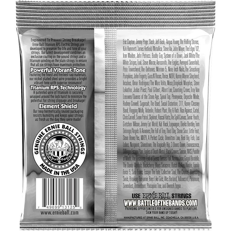 PACK Ernie Ball 3125 Coated Titanium Extra Slinky Electric Guitar Strings (8-38)