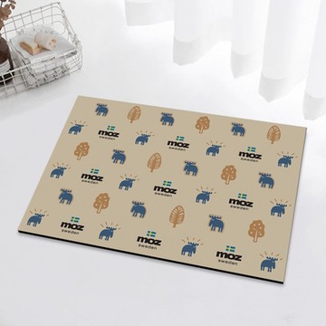 moz瑞典 駝鹿 速乾軟式硅藻防滑地墊-秘境叢林(奶茶)