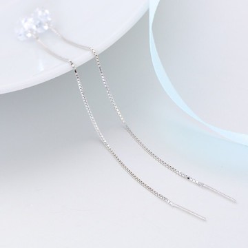 925純銀耳環鑲鑽耳飾-長款時尚優雅氣質情人節生日禮物女飾品73jc82【獨家進口】【米蘭精品】