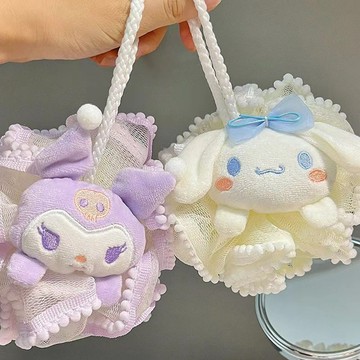 臺灣/✨沐浴球  搓澡巾ins新款可愛三麗鷗卡通浴球宿舍家用沐浴球浴花學生搓澡球起泡器