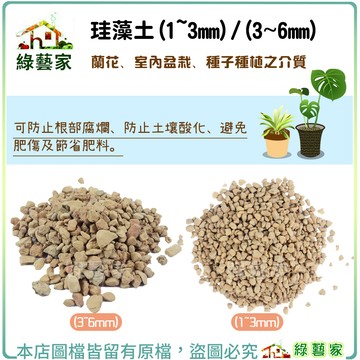 珪藻土(矽藻土顆粒)1公斤裝(有兩種規格可選) 蘭花或室內盆栽介質 矽藻土,珪藻土,介質,園藝介質【綠藝家】