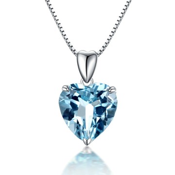 隔日到貨 情迷 地中海 8克拉 海藍寶石 項鍊 拓帕石 S925銀 項鏈 N308