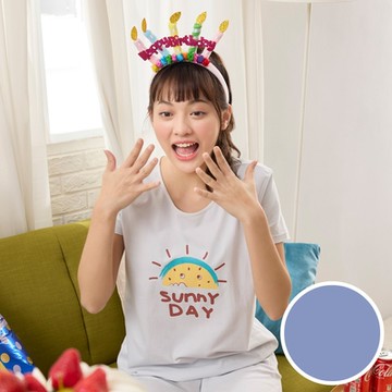 嬪婷-家居服 M-LL短袖褲裝(歡樂紫) BL3048VE