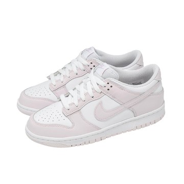 休閒鞋 Dunk Low GS 大童 女鞋 粉紅 白 皮革 復古 低筒  FB9109-128