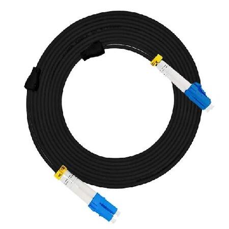 Ultra Spec Cables LC to LC Outdoor Armored Duplex 125 Singlemode Fiber Optic Cable Jumper Patch Cord 400 Meter