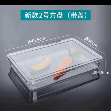 臺灣出貨 可開統編 壽司擺攤不鏽鋼盒子亞克力透明滷菜塑料展示商用蓋子(只是蓋子)