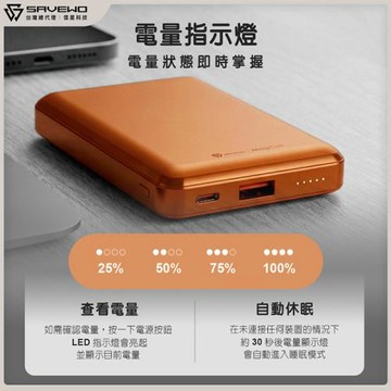 SAVEWO救世 MC1003 磁吸行動電源 10000mAh