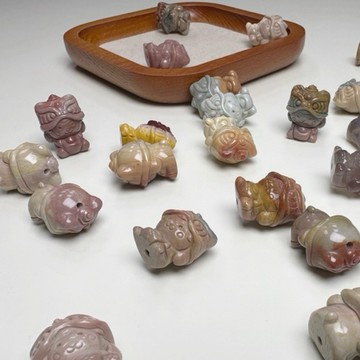 【幻彩水晶手作坊】阿拉善醒獅羊寶寶 DIY手串 手鏈 掛件配飾