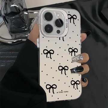 免運+隔日🚚ip手機殼/波點蝴蝶結/適用於蘋果17promax 16Pro 15plus 14 13 12 11防摔