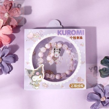 台灣-出貨🔥 盒裝庫洛米手鍊 三麗鷗兒童手串 小眾設計 閨蜜女孩生日禮物飾品