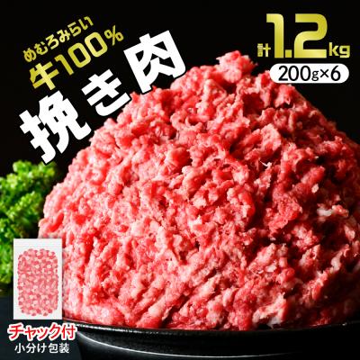 ふるさと納税 芽室町 北海道十勝芽室町 めむろみらい牛使用!ひき肉1.2kg me007-002c