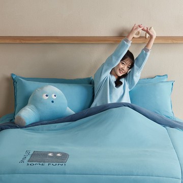 睛睛背部靠枕-冰島藍