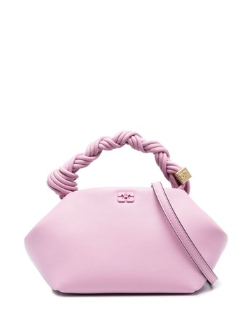 GANNI - Bou recycled-leather top handle bag - women - Recycled Leather/Polyurethane/Polyester/Recycled Cotton/Cotton - One Size - Pink