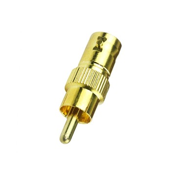 BNC母頭轉RCA公-金色