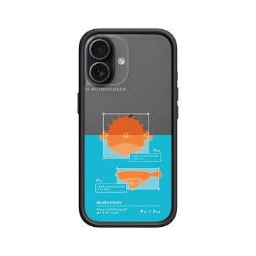 iPhone 17 Mod NX -邊框背蓋組合 (相機按鈕) 黑 - Ocean Collection: Let's Sea 海洋系列：一路向海 - 河豚浮力公式