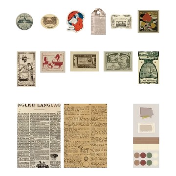 德德小品集 手帳素材包 2包  十四行詩  1組