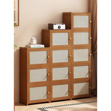 書架落地置物架家用靠墻一體兒童書本收納柜子多層防塵窄柜不占地