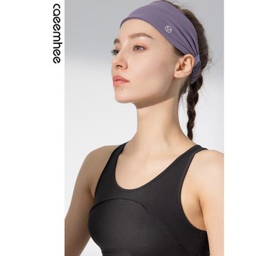 卡益瑜伽運動發帶女吸汗秋冬止導汗跑步頭帶健身束發帶寬邊頭巾戴