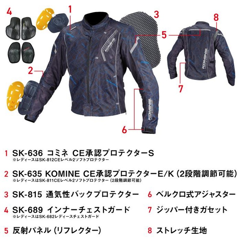 在庫限り【サイズ交換不可】コミネ ジャケット JK-128