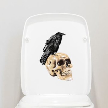 【MR.ZAKKA】創意萬用裝飾貼紙-萬聖節主題 個性搞怪骷髏頭 B款 居家布置 DIY可移式壁貼 無痕壁貼 牆貼