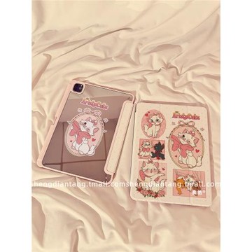 少女夢中情貓瑪麗三折鏡面iPadAir6保護套2024新款適用蘋果iPad10保護殼air5平板Pro11寸10.9帶筆槽10.2女款