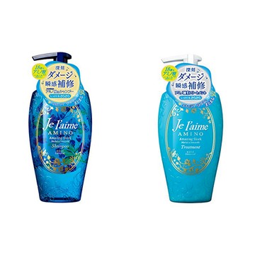 保濕柔順花香 日本 高絲 KOSE Je laime爵戀 無矽靈 胺基酸洗髮精/潤髮乳 (淺藍色) 500ml