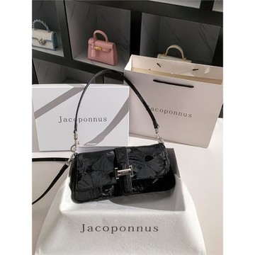 雅各邦真皮新中式法棍腋下包女式2025新款包包輕奢小眾高級感單肩