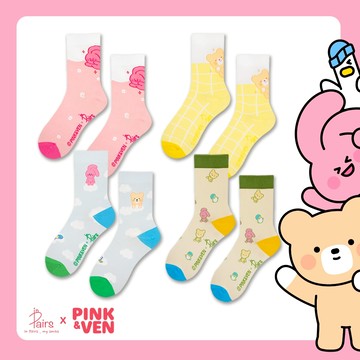 【in Pairs】PINK&VEN聯名款 | 中筒襪 襪子 潮襪