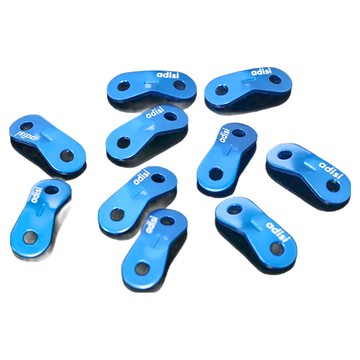 adisi 鋁合金雙孔調節片(陽極藍) 露營帳篷天幕配件  1入  40 x 15mm