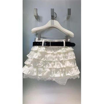 2025春新款原創芭蕾公主辣妹風白色短裙安全裙褲防走光蛋糕裙女