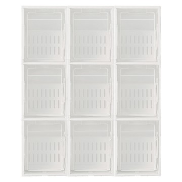 dayneeds 日需百備 極致白三層立式鞋盒 3組  F017-3WH-3  3層