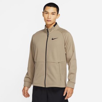 NIKE 外套 男 運動立領外套 AS M NK THRMA SPHR LS FZ TOP 卡其 DM5941-247
