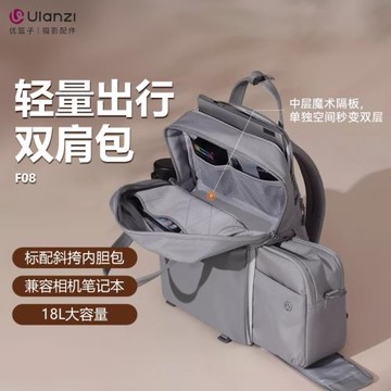 Ulanzi優籃子F08輕量出行雙肩包攝影相機單反收納戶外快取旅行包