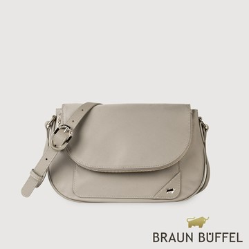 【BRAUN BUFFEL】瑪普爾 蓋面斜背包-卡其色(德國小金牛台灣總代理)/BF837-13-KA