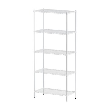 【Y HOUSE】90x45x210公分 輕型五層鐵架 鐵力士架 層架-烤漆白