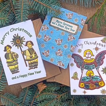 聖誕卡組、新年快樂卡組、聖誕賀卡組、烏克蘭