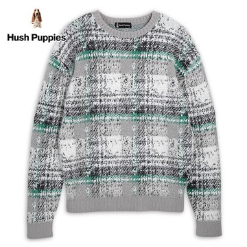 Hush Puppies 線衫 男裝格紋毛絨寬版線衫