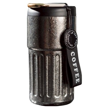 TEMPEST 純鈦保溫咖啡杯 溫度顯示款  黑色  1個  410ml