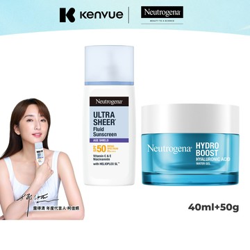 露得清水感透亮防曬乳SPF50+ 40ml+水活保濕凝露50g【官方旗艦館】