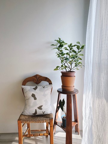 在林間 灰棕 棉麻抱枕套 新年禮盒 45X45cm 50X50cm