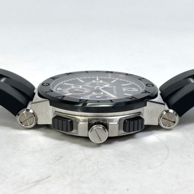 BVLGARI ブルガリ DG42SCCH クロノグラフ ディアゴノ セラミック 自動巻き デイト 腕時計 SS シルバー メンズ【中古】 |  LINEショッピング