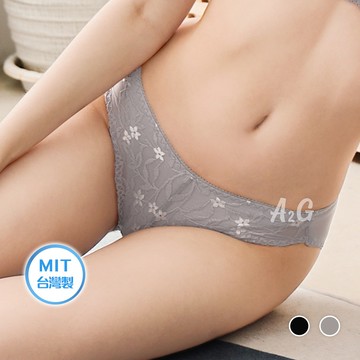 A2G®【輕吻夜色】台灣製•雙色蕾絲透視網紗內褲︙M~L腰圍︙2403
