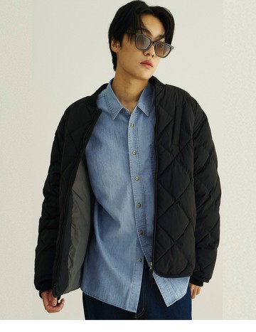 日常幻藍質感襯衫(重漂藍)-男