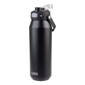 澳洲 Oasis 三層陶瓷彈蓋保溫瓶 1000ml (霧黑) 保溫杯 水壺 水瓶